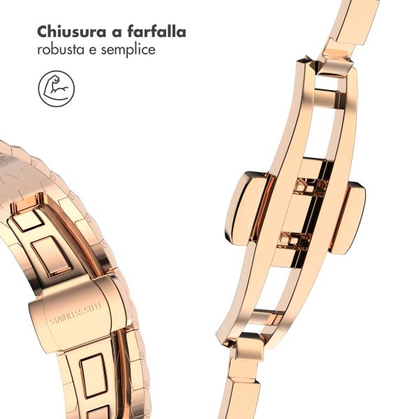 Selencia Cinturino Drago in acciaio Apple Watch | 38/40/41/42 mm - Oro rosa