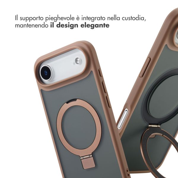 Accezz Cover con anello e supporto con MagSafe Apple iPhone Air - Marrone