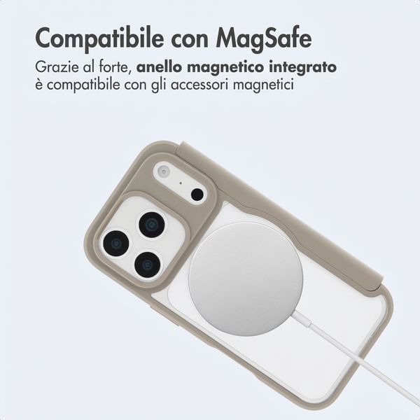 imoshion Bookcase trasparente con MagSafe Apple iPhone 17 Pro Max - Beige