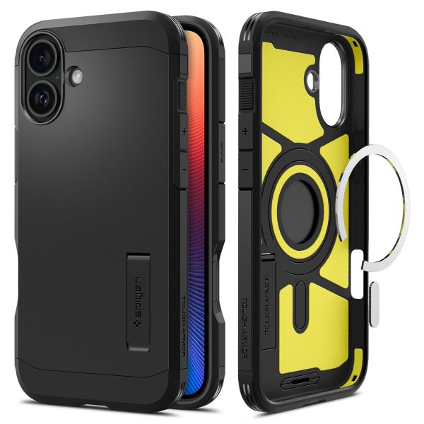 Spigen Cover Posteriore Corazzata Tough con MagSafe Apple iPhone 16 - Nero