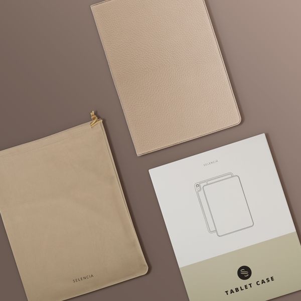 Selencia Cover Riva Samsung Galaxy Tab A11 Plus - Beige