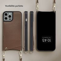 Selencia Cover per telefono Nova con cordino e portacarte Apple iPhone 15 Pro - Mocha Brown