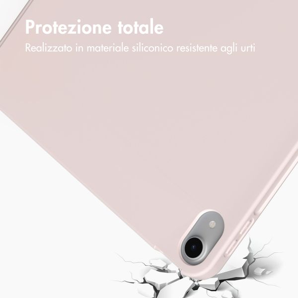 Accezz Cover a libro in silicone Smart Apple iPad Air 11 pollici (2026) M4 / (2025) M3 / (2024) M2 / Air 5 (2022) / Air 4 (2020) - Rosa