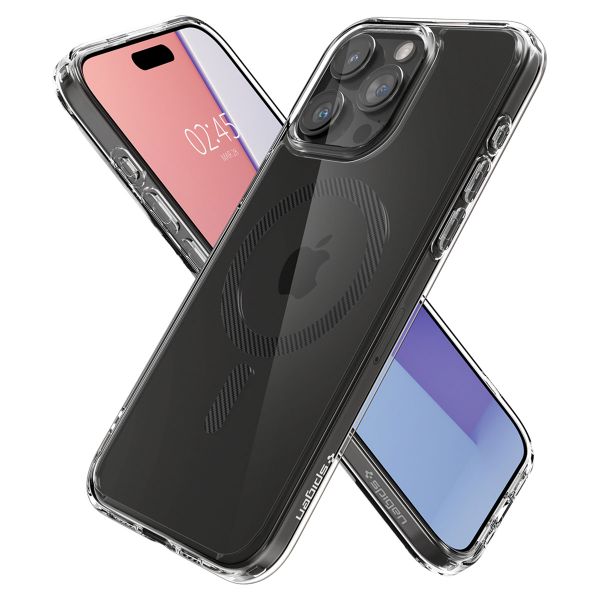 Spigen Cover Posteriore Ultra Ibrida con MagSafe Apple iPhone 15 Pro - Carbon Fiber