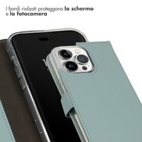 Selencia Cover a libro in vera pelle Apple iPhone 14 Pro Max - Air Blue