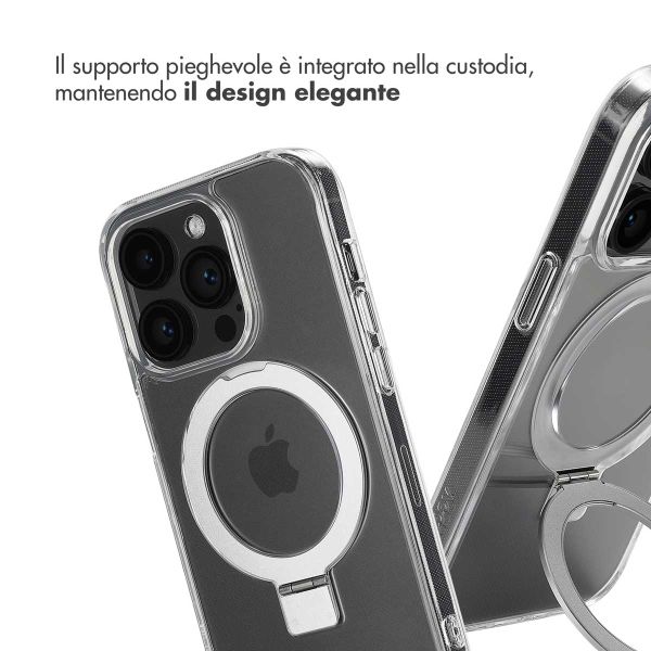 Accezz Cover con anello e supporto con MagSafe Apple iPhone 14 Pro - Trasparente