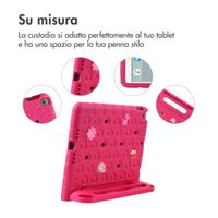 imoshion Cover per tablet a prova di bambino con bambole rimovibili Apple iPad 9 (2021) 10.2 pollici / iPad 8 (2020) 10.2 pollici / iPad 7 (2019) 10.2 pollici - Rosa