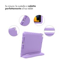 imoshion Cover Posteriore Kidsproof con Maniglia Apple iPad 9 (2021) 10.2 pollici / iPad 8 (2020) 10.2 pollici / iPad 7 (2019) 10.2 pollici - Lilla