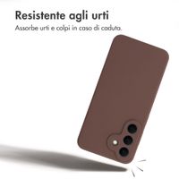 Accezz Cover in silicone liquido con MagSafe Samsung Galaxy S26 FE - New Tea Brown