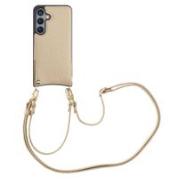 Selencia Cover per telefono Nova con cordino e portacarte Samsung Galaxy S24 - Beige