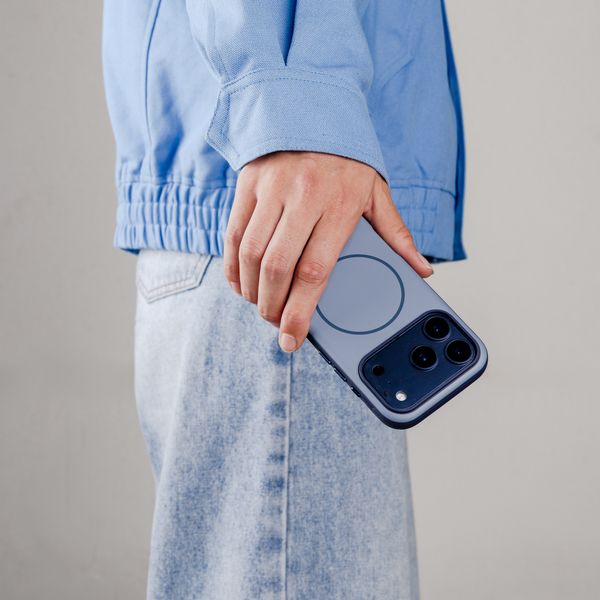 imoshion Cover posteriore Color con Thin MagSafe Ring Google Pixel 11 / 11 Pro / 10 / 10 Pro - Blu scuro