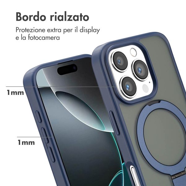 Accezz Cover con anello e supporto con MagSafe Apple iPhone 16 Pro - Blu