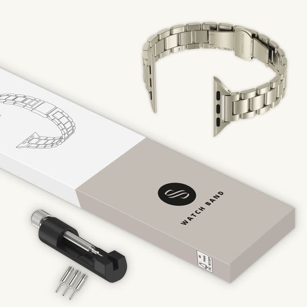 Selencia Cinturino sottile in acciaio a maglie Apple Watch | 38/40/41/42 mm - Luce stellare