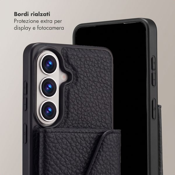 Selencia Cover per telefono Sera con cordino e portacarte a busta Samsung Galaxy A27 (5G) - Nero