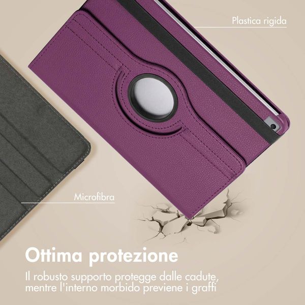 imoshion Cover Girevole a 360° Apple iPad 9 (2021) 10.2 pollici / iPad 8 (2020) 10.2 pollici / iPad 7 (2019) 10.2 pollici - Viola