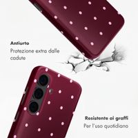 Selencia Cover posteriore Vivid con MagSafe Samsung Galaxy S24 - Happy Dots Burgundy