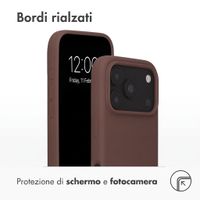 Accezz Cover in silicone liquido con MagSafe Apple iPhone 18 Pro / 17 Pro - New Tea Brown