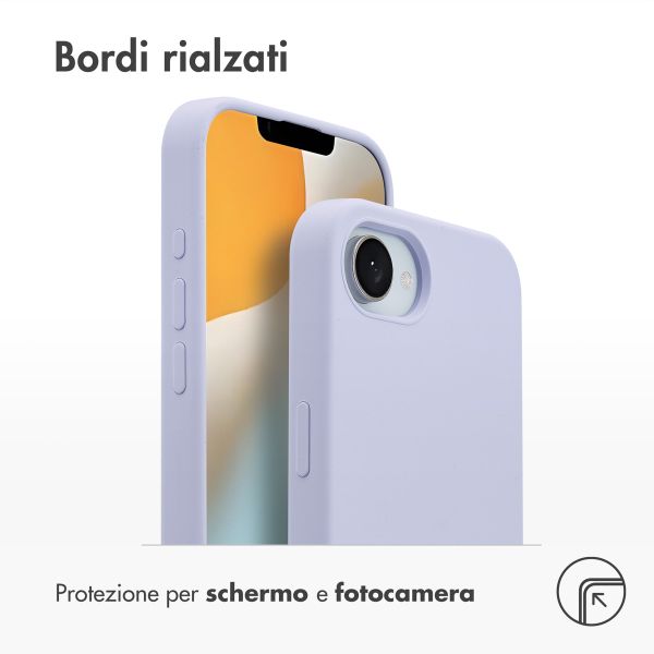 Accezz Cover in silicone liquido con MagSafe Apple iPhone 17e / 16e - Viola