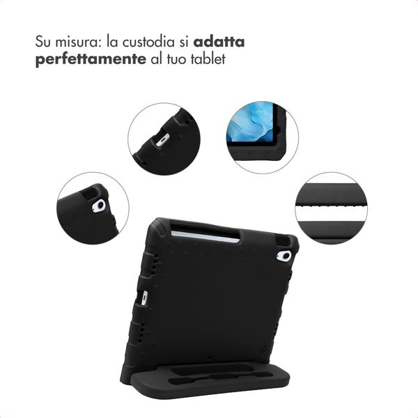 imoshion Cover Antishoc Speciale Bambini con Manico iPad Air (2022 / 2020) - Nero