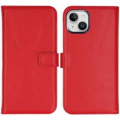 Selencia Cover a libro in vera pelle Apple iPhone 15 - Rosso