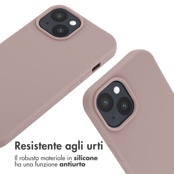 imoshion Cover in Silicone con Cordino Apple iPhone 15 - Sand Pink