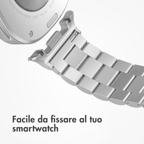 imoshion Cinturino in acciaio Samsung Galaxy Watch 8 (40/44mm) / Classic (46mm) - Argento