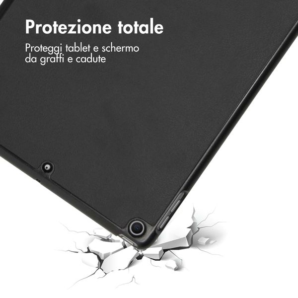 imoshion Cover a libro Trifold Apple iPad 9 (2021) 10.2 pollici / iPad 8 (2020) 10.2 pollici / iPad 7 (2019) 10.2 pollici - Nero