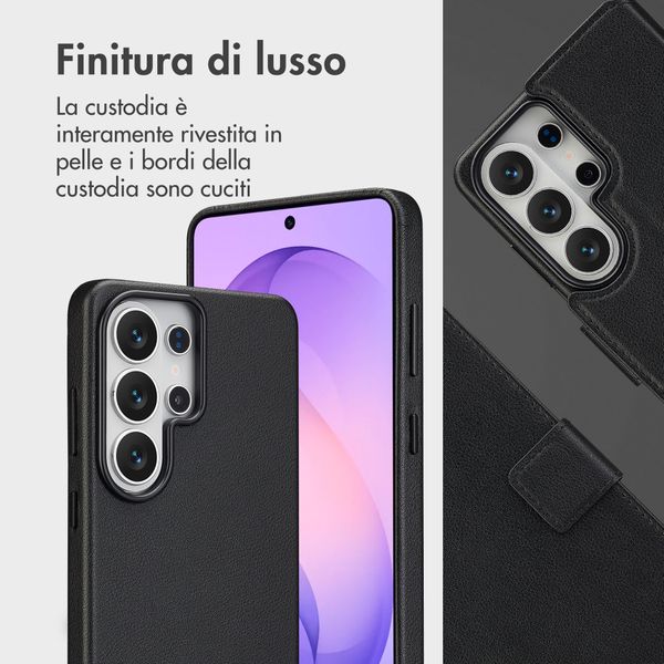 Accezz Cover in pelle 2 in 1 con MagSafe Samsung Galaxy S26 Ultra - Onyx Black