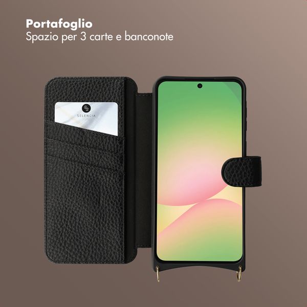 Selencia Cover Riva con MagSafe e cordino Samsung Galaxy A57 (5G) - Nero