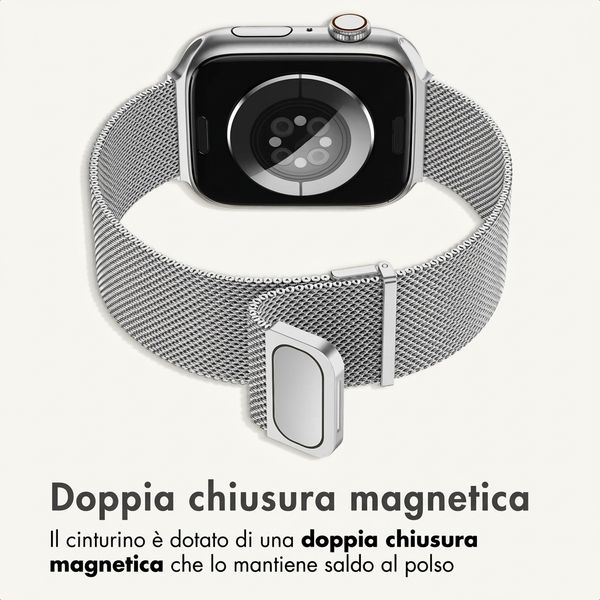 imoshion Milanees magnetisch bandje Apple Watch | 38/40/41/42 mm - Zilver