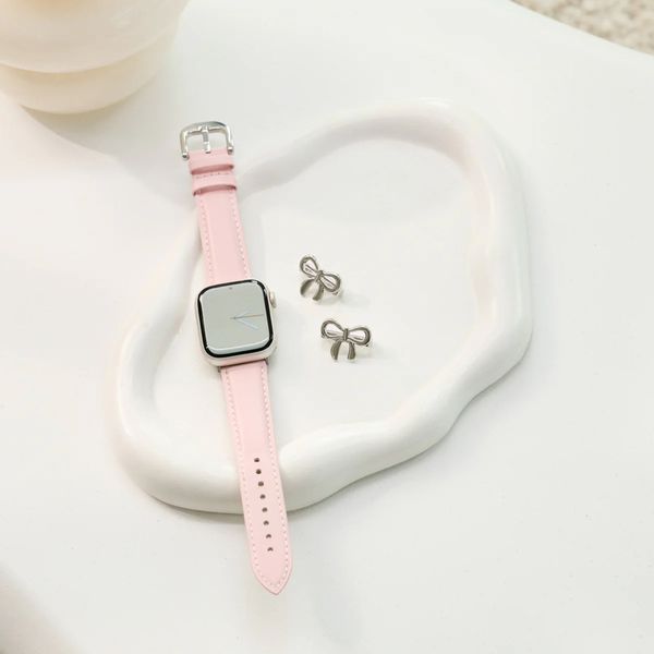 Burga Cinturino in vera pelle Apple Watch | 38/40/41/42 mm - Pillow Talk / Silver