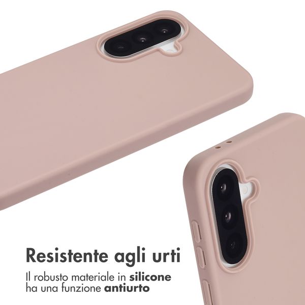 imoshion Cover in Silicone con Cordino Samsung Galaxy A37 (5G) - Sand Pink