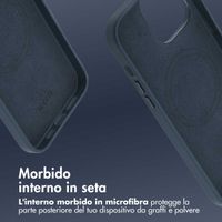 Accezz Cover in Pelle con MagSafe Apple iPhone 14 Pro Max - Nightfall Blue