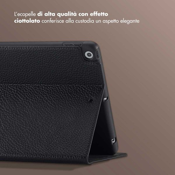 Selencia Cover Riva Apple iPad 9 (2021) 10.2 pollici / iPad 8 (2020) 10.2 pollici / iPad 7 (2019) 10.2 pollici - Nero