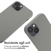imoshion Cover in Silicone con Cordino Apple iPhone 13 - Grigio chiaro