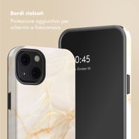 Selencia Cover posteriore Vivid con MagSafe Apple iPhone 13 - Golden Beige Marble