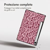 imoshion Cover Trifold Design Samsung Galaxy Tab S9 11.0 pollici / S10 Lite / S10 FE / S9 FE 10.9 pollici - Bloom Love Blush
