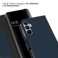 Selencia Cover a libro in vera pelle Samsung Galaxy A35 - Blu scuro