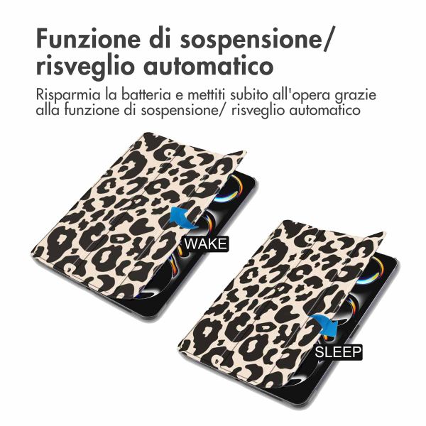 imoshion Cover Trifold Design Apple iPad Pro 13 (2025) M5 / (2024) M4 - Leopard