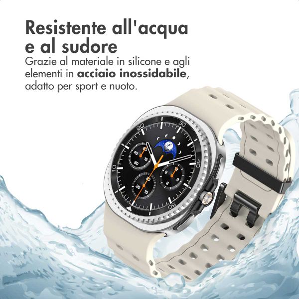 imoshion Cinturino Ocean in silicone Samsung Galaxy Watch 8 (40/44mm) / Classic (46mm) - Luce stellare