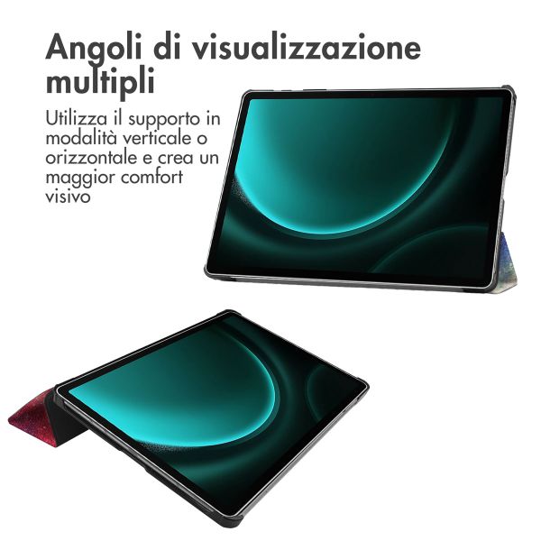 imoshion Cover Trifold Design Samsung Galaxy Tab S10 Plus / Tab S9 FE Plus / Tab S9 Plus - Space
