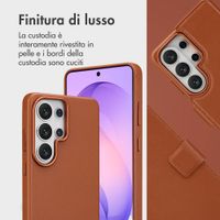 Accezz Cover in pelle 2 in 1 con MagSafe Samsung Galaxy S26 Ultra - Sienna Brown