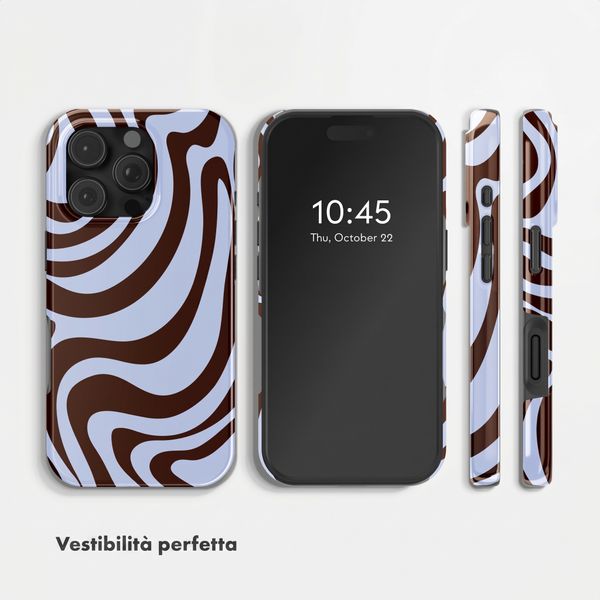 Selencia Cover posteriore Vivid con MagSafe Apple iPhone 16 Pro - Dream Swirl Chocolate