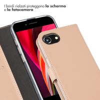 Selencia Cover a libro in vera pelle Apple iPhone 17e / 16e - Dusty Pink