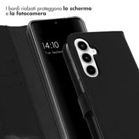 Selencia Cover a libro in vera pelle Samsung Galaxy A55 - Nero