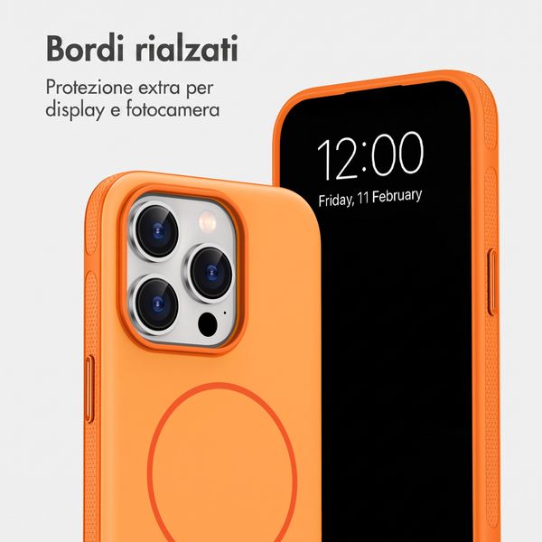 imoshion Cover posteriore Color con Thin MagSafe Ring Apple iPhone 15 Pro - Arancio