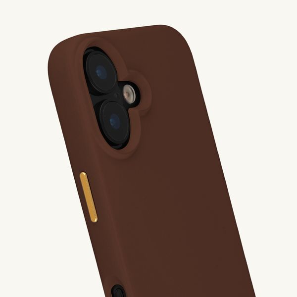 Selencia Cover posteriore Rivièra con MagSafe con ganci rimovibili Apple iPhone 17 - Choco Brown