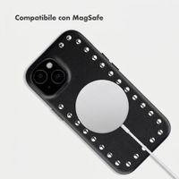 Selencia Cover posteriore Studs con MagSafe Apple iPhone 15 - Velvet Black