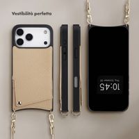 Selencia Cover per telefono Nova con cordino e portacarte Apple iPhone 18 Pro / 17 Pro - Beige