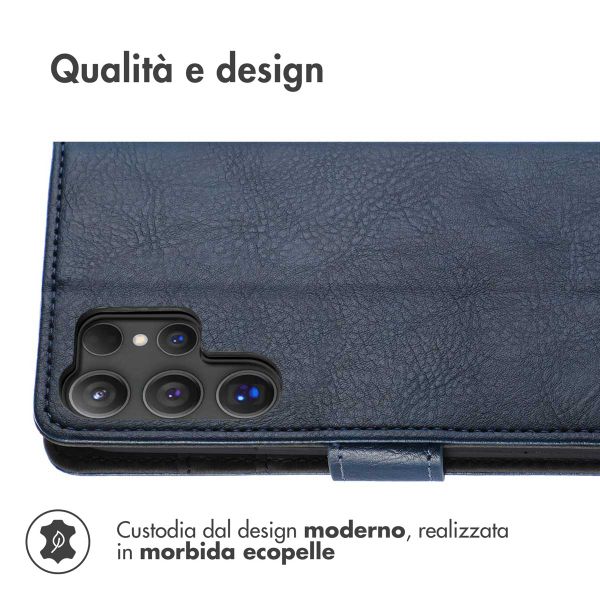 imoshion Cover a libro di Lusso Samsung Galaxy S25 Ultra - Blu scuro